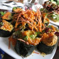 Mock Salmon Sushi at Rasayana Raw Food Cafe in Bangkok