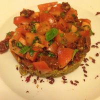 Raw quiche with sun-dried and fresh tomatoes at Secret of Raw in Prague