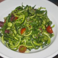 Raw spaghetti at Secret of Raw in Prague