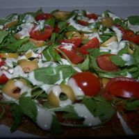 Raw pizza at Secret of Raw in Prague