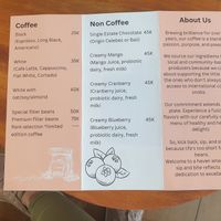Drinks Menu at Core Coffee Lab and Retail in Kuta