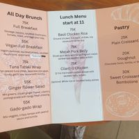 Food Menu at Core Coffee Lab and Retail in Kuta