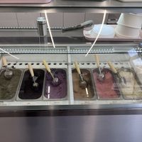 Sugar free soy ice cream. Green tea and peanut, passionfruit, chocolate, strawberry, etc.  at Dugong in Incheon