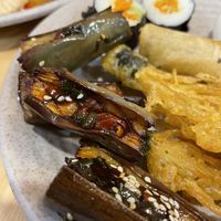 New item: aubergines with sauce   at Homie Vegan in Hanoi