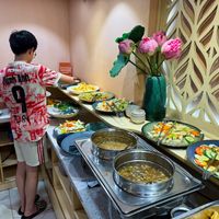 Part of the buffet at Homie Vegan in Hanoi