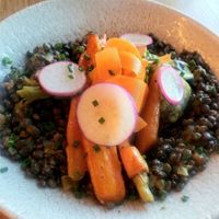 Chilled Lentils (vegan). Seasonal. at Franquette in West Sacramento