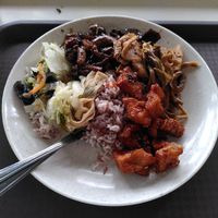 Favorites: beancurd and mushrooms at Vegetarian - NUS Techno Edge Canteen in Central Singapore