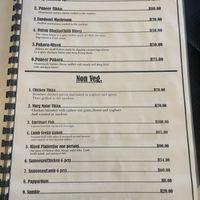 Menu Dec ‘23  at Tandoor Kitchen - Tandoor Clay Oven in Pietermaritzburg