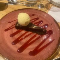 Vegan chocolate tart  at The Clock House Bistro in Ballymena