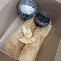 Apple Pie Crepe offered Sat & Sun Oct 2024 at Mad Rabbit Cafe in Madison
