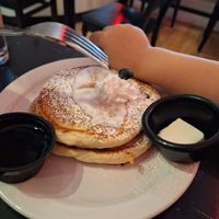 Blueberry pancakes at Mad Rabbit Cafe in Madison