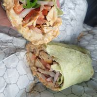 Fiesta wrap (I asked for no carrots) at Mad Rabbit Cafe in Madison