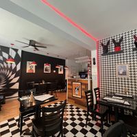 main area, bathroom to the back right  at Mad Rabbit Cafe in Madison