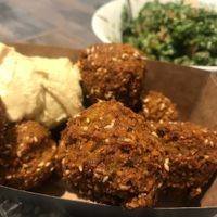 Falafel box with extra portion of taboule  at Boussi Falafel - Hamburg in Hamburg