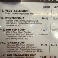 Soups  at Phuket Thai Restaurant in Redondo Beach