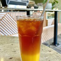 Passionfruit iced teaa  at SkinnyTom's Deli in Unawatuna