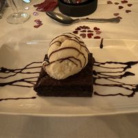 Vegan brownie dessert   at Little Crown Inn in Pontypool