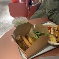 Reef burger and custom salad box (sorry for quality of photos!)  at TREEHOUSE - Tsim Sha Tsui in Kowloon