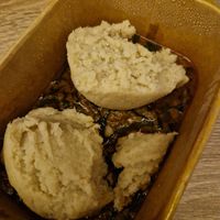 Swallow with Smashed Yam at VeggieVictory in Lagos