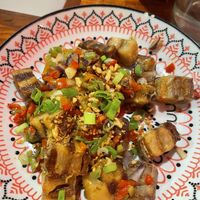 Vegan pork  at Noods Wok Bar in Siargao