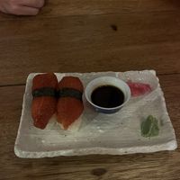Vegan “tuna” nigiri   at Noods Wok Bar in Siargao