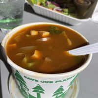 Spicy tofu soup - delicious!  at Blue Zone in Espanola