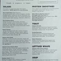 Menu at Blue Zone in Espanola