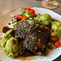 nut roast & leek purée at Dragseth's Gasthof in Husum