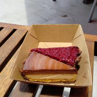 Snickers slice and raspberry slice at Jak & Mo Taste Co in Gatton