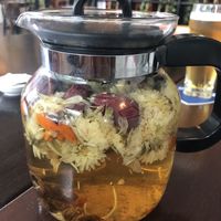 Treasure tea, unlimited refills💗 at Leaf Vegetarian in Rotterdam