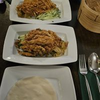 Flensjes met crispy eend. Voorgerecht (starter dish!)  This is my favorite dish from them, we order it everytime. at Leaf Vegetarian in Rotterdam