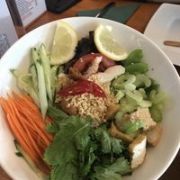 Vietnamese noodle salad at Leaf Vegetarian in Rotterdam