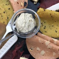 A election of vegan cheese and cold cuts  at Pizzeria Vesuvio in Moncalieri