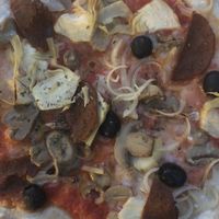 Vegan capricciosa pizza at Pizzeria Vesuvio in Moncalieri