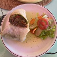 Roasted veggies wrap at Pak Pak Vegan Food in Trat