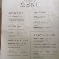 The full menu   at Pak Pak Vegan Food in Trat