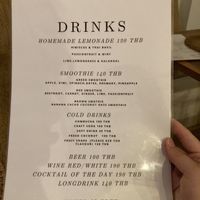 Evening drinks menu   at Pak Pak Vegan Food in Trat