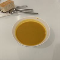 Pumpkin coconut soup  at Al Maha Lounge in Doha