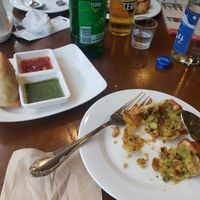 Love how the samosas have peanuts in them! at Mt Everest Indian Halal Restaurant - 인도 음식 in Jeju