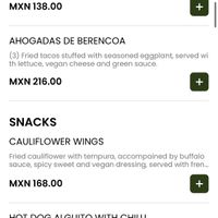 Taco menu 3  at Alguito Vegano in Mexico City