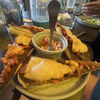 Molletes   at Alguito Vegano in Mexico City