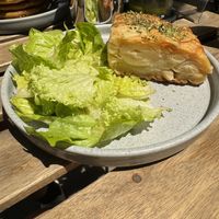 Spanish omelette   at Alguito Vegano in Mexico City