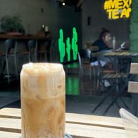 Oat milk latte   at Alguito Vegano in Mexico City