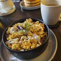 Chilaquiles with Mexican Tofu #Veganuary at Alguito Vegano in Mexico City