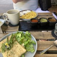 Tasty spread  at Alguito Vegano in Mexico City