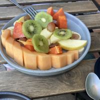 Vitamin C on a plate  at Alguito Vegano in Mexico City