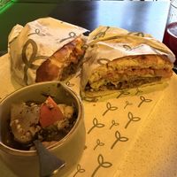 Torta de milanesa   at Alguito Vegano in Mexico City