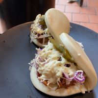 “Chicken” bao buns  at September Vegan Food in Wellington