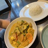 Mock chicken satay  at September Vegan Food in Wellington