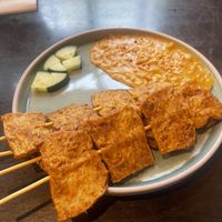 Satay sticks   at September Vegan Food in Wellington